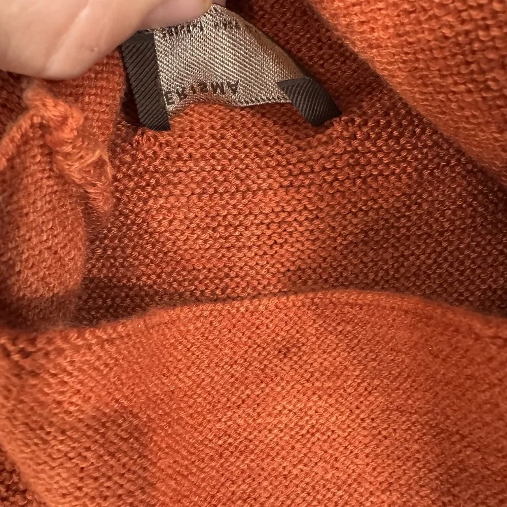 Kerisma Sweater Womens‎ One Size Orange Red Wool Blend Oversized Split Sleeve